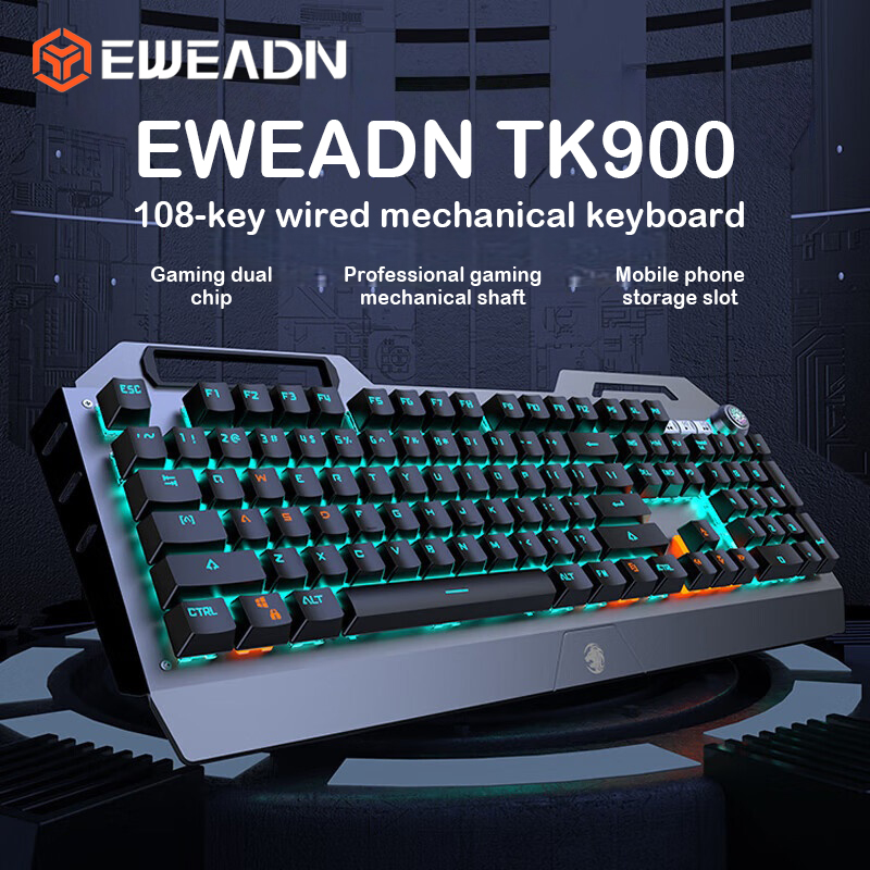 EWEADN TK900 Mechanical Keyboa - Keyboard Gaming Mac ulasan dan harga