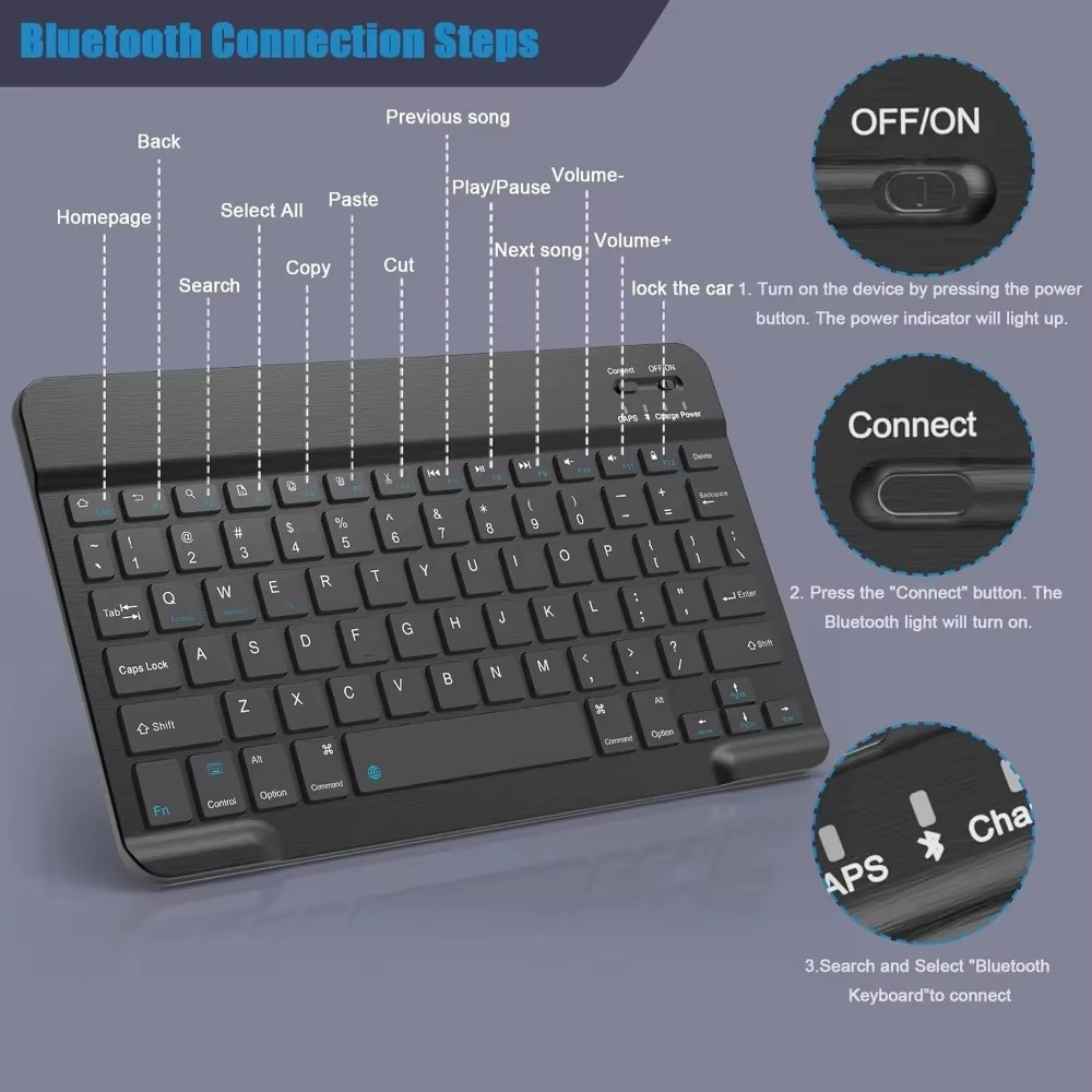 Bluetooth 5.0 Wireless Keyboar - Gaming Keyboard Mini ulasan dan harga
