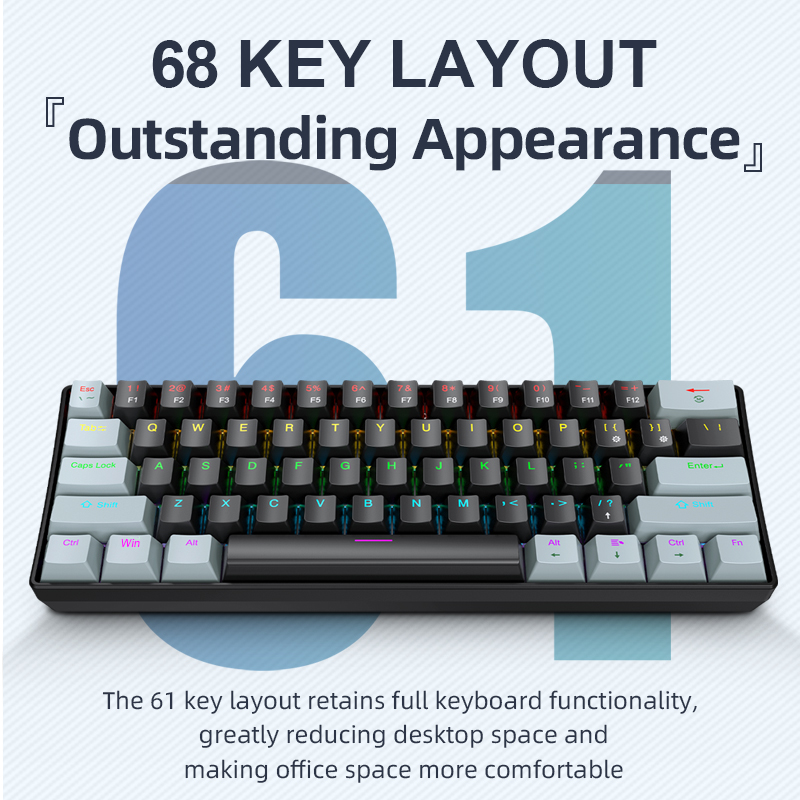 APAYADO K61 Mini Mechanical Ke - Gaming Keyboard And Mouse Combo ulasan dan harga