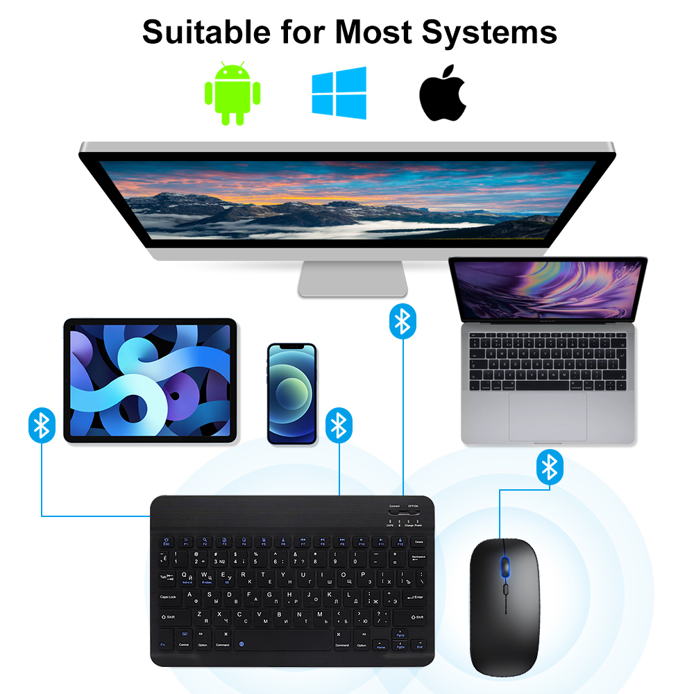 Bluetooth Keyboard and Mouse F - Gaming Keyboard Mini ulasan dan harga