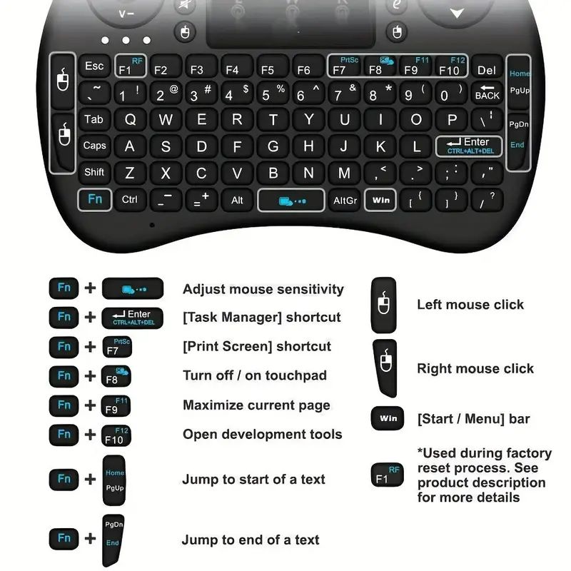 Mini Wireless Keyboard 2.4GHz  - Gaming Keyboard Wireless ulasan dan harga