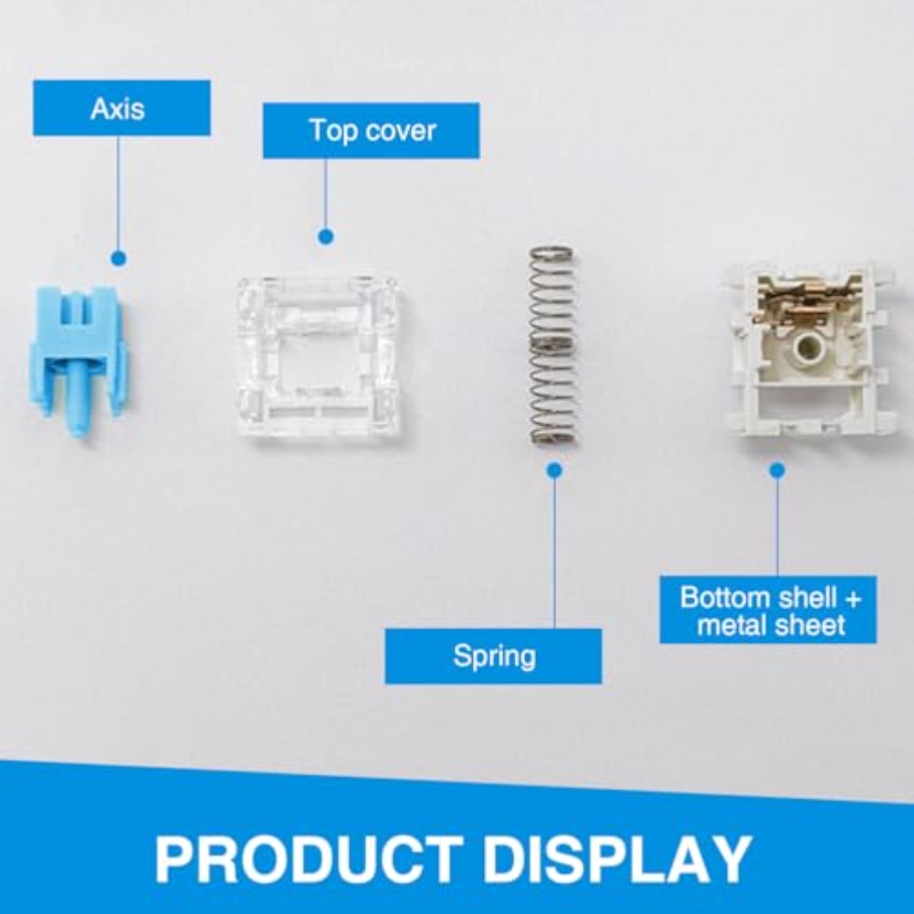 108PCS Blue Tactile Mechanical - Keyboard Gaming Blue Switch ulasan dan harga
