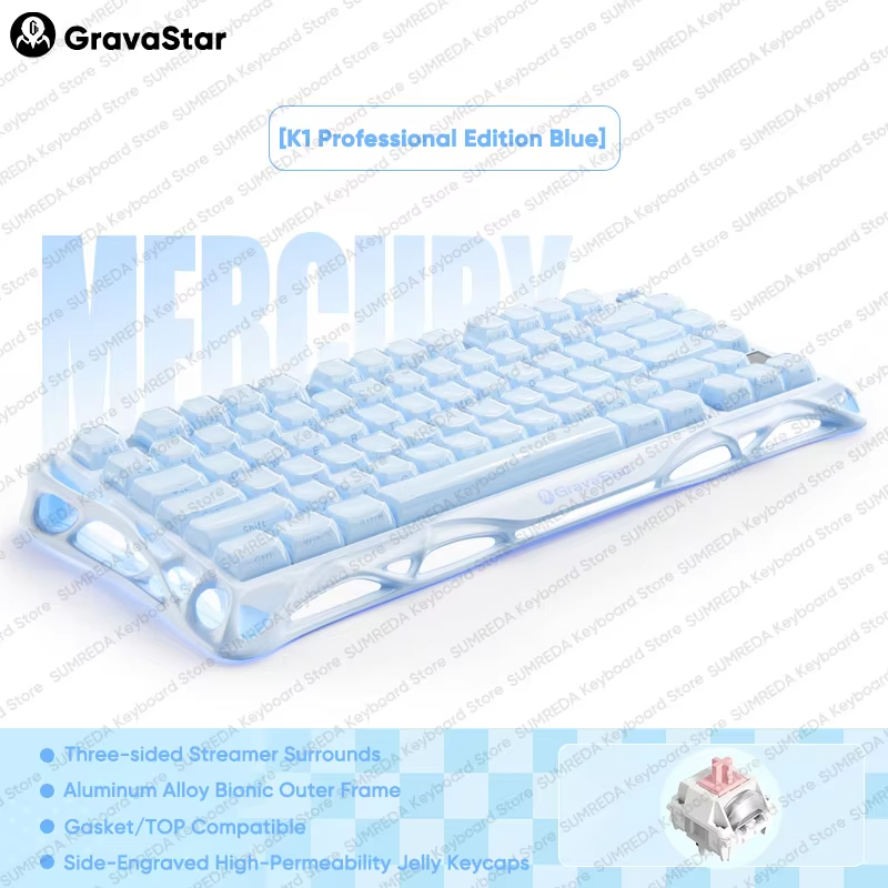 K1 LITE JELLY PINK Mechanical  - Keyboard Gaming Mac ulasan dan harga